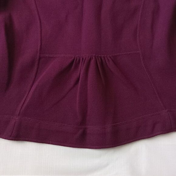 Jones New York Purple Burgundy Red Genuine Suede Button Front Jacket Women's 0X - Picture 12 of 12